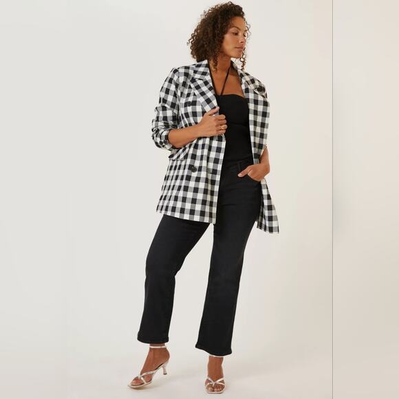 Avec Les Filles Black and White Checkered Blazer - Picture 6 of 7